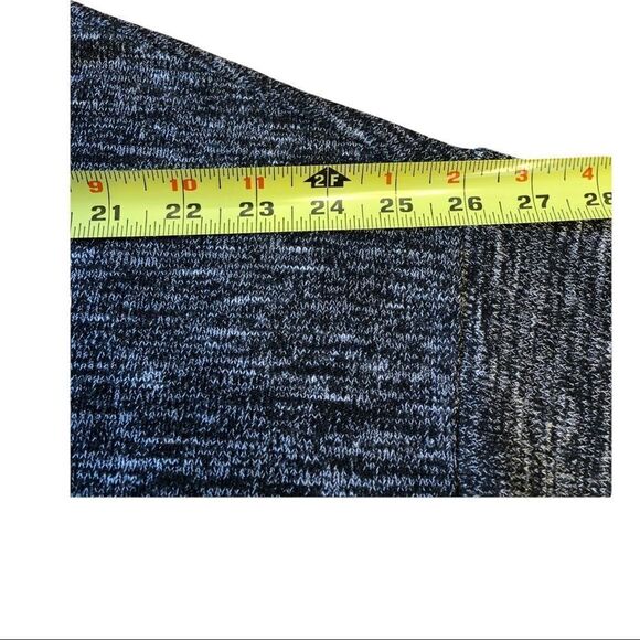 vero Moda in Blue - Grey Heather Sweater with Black Leather Accents. - Picture 5 of 11